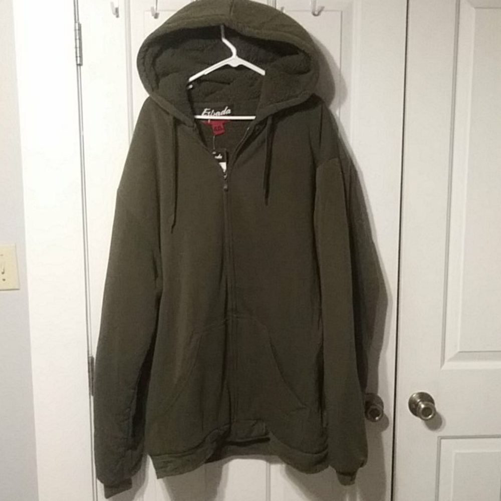 Full Zip Sherpa Lined Hoodie 4XL